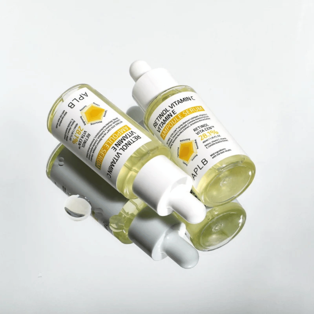 APLB Retinol Vitamin C Vitamin E Ampoule Serum Flaschen mit Spiegeleffekt