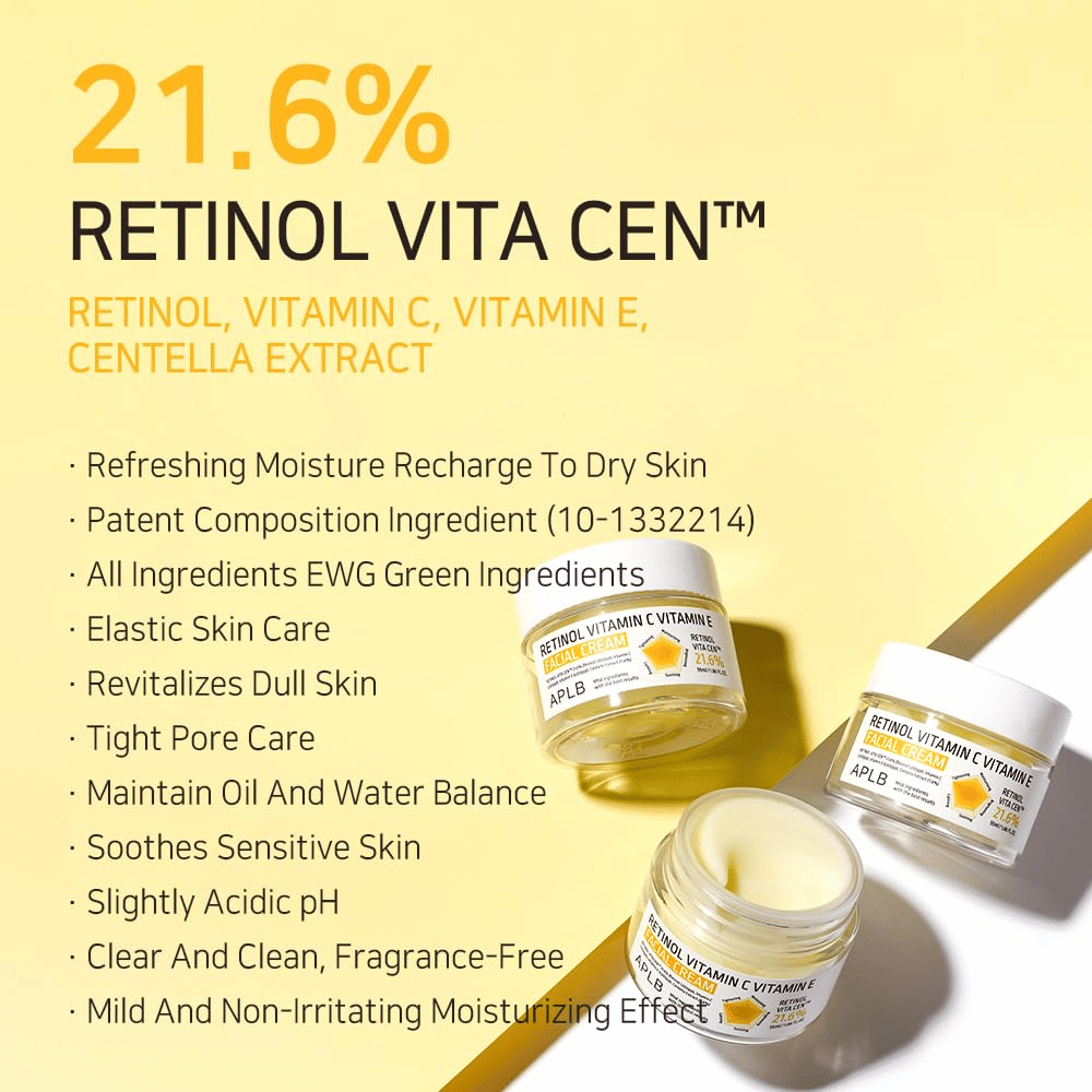 APLB Retinol Vitamin C Vitamin E Facial Cream mit Retinol Vita Cen und Hautpflegeeigenschaften