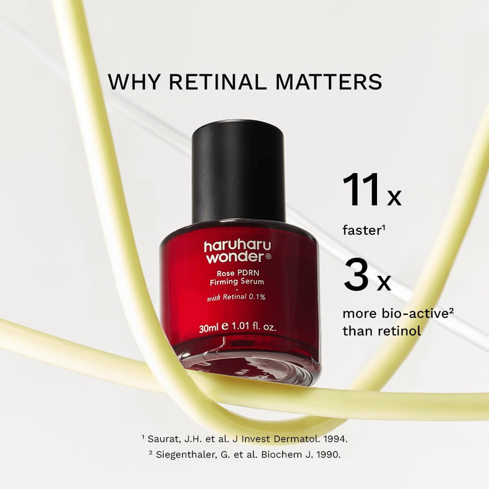 Haruharu Wonder Rose PDRN Firming Serum mit 0,1 % Retinal – aktive Hautpflege für eine ebenmäßigere Hautstruktur