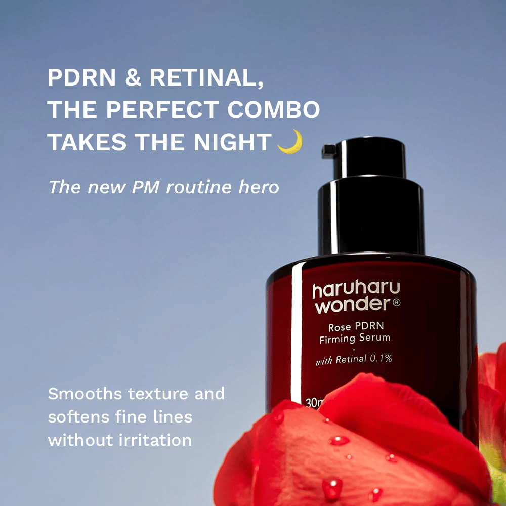 Haruharu Wonder Rose PDRN Firming Serum mit PDRN und 0,1 % Retinal für feine Linien und Hautstruktur