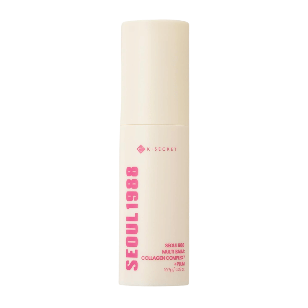 K-SECRET SEOUL 1988 Multi Balm Collagen Complex 7 + Plum 10,7 g – koreanischer feuchtigkeitsspendender Balsamstick für das Gesicht und trockene Hautpartien.