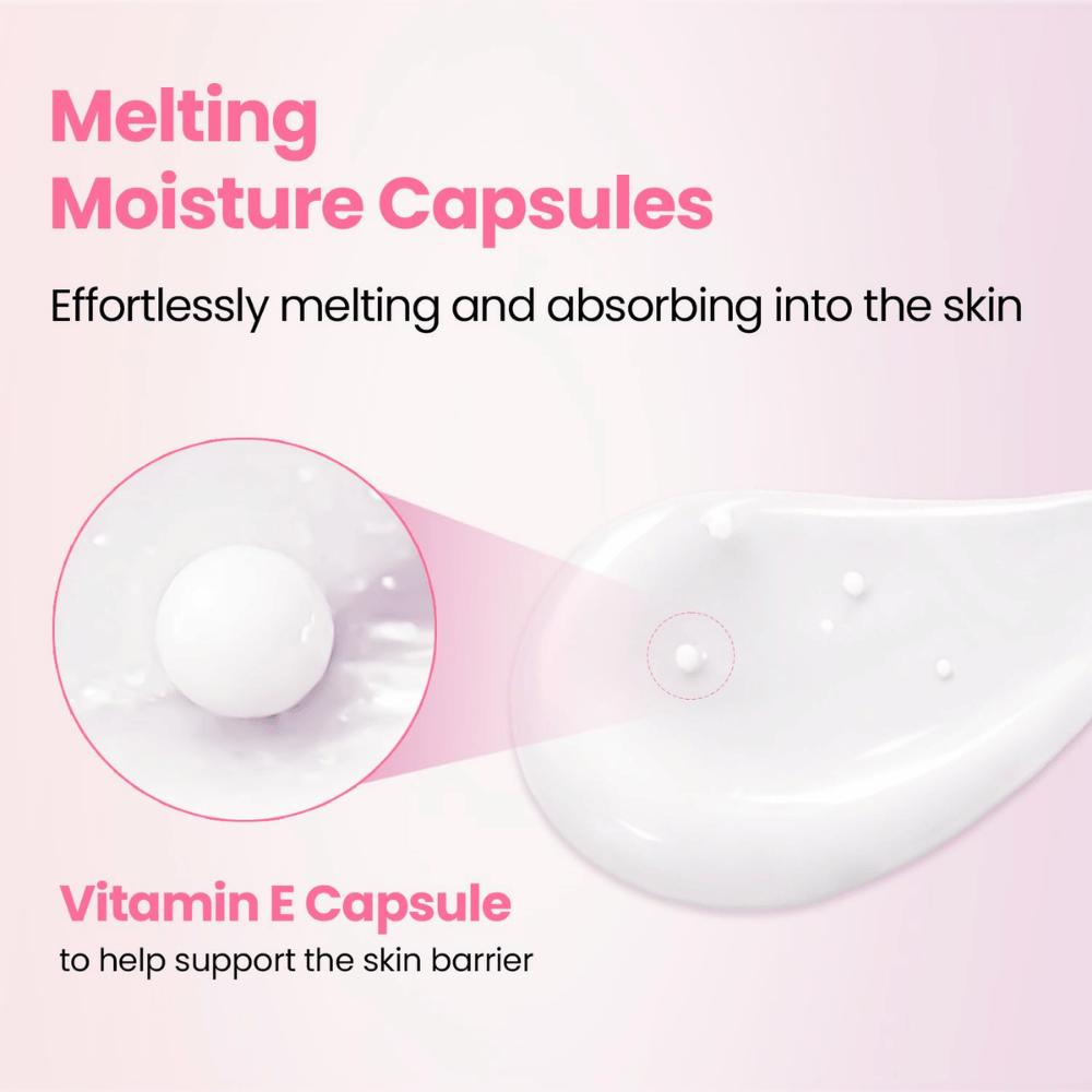 K-SECRET SEOUL 1988 Sleeping Mask – cremige Konsistenz mit schmelzenden Feuchtigkeitskapseln und Vitamin E, die hilft, die Hautbarriere zu unterstützen.