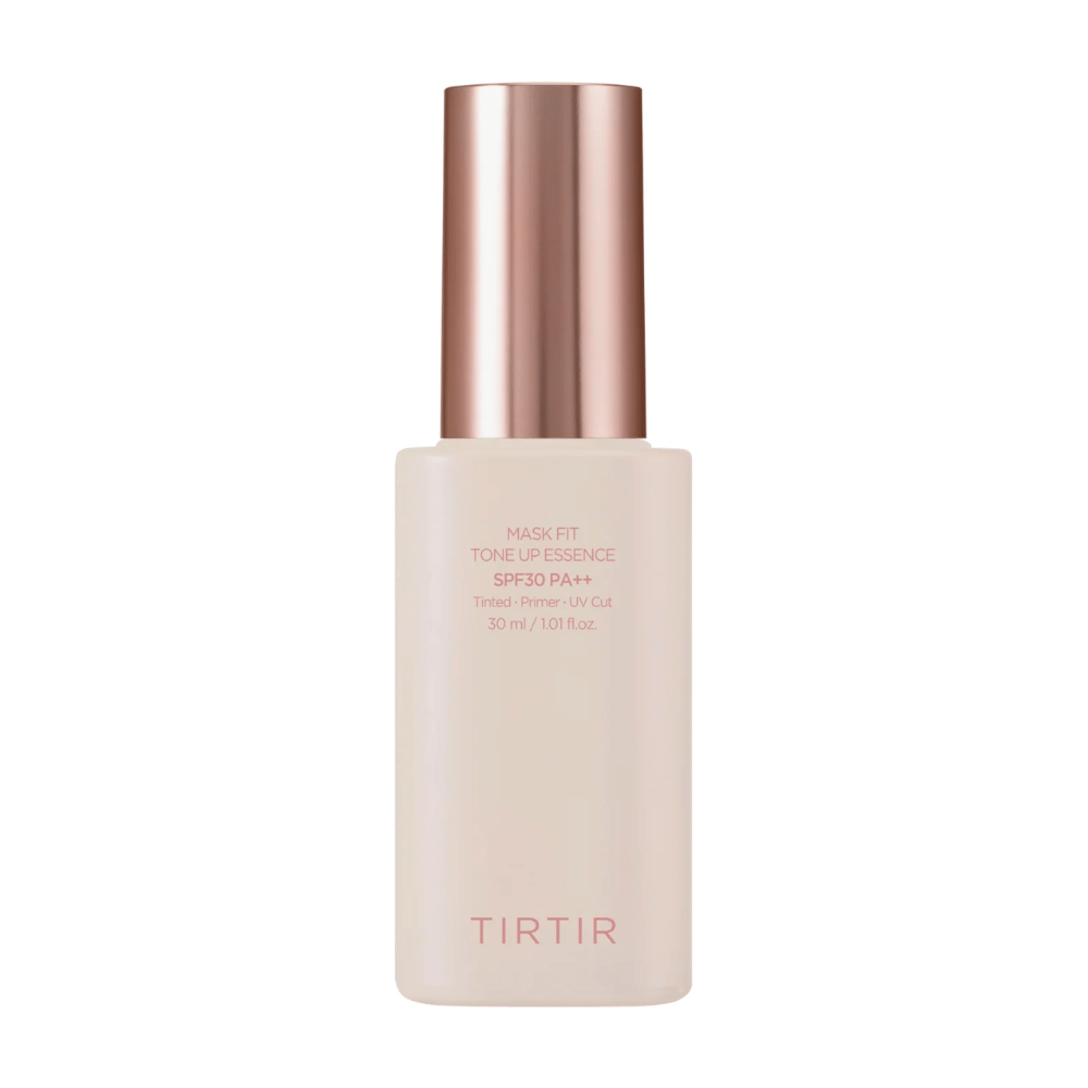 Produktbild von "TIRTIR MASK FIT TONE UP ESSENCE" mit SPF30 PA++, einer getönten primer, die vor UV-Strahlung schützt. Inhalt: 30 ml.