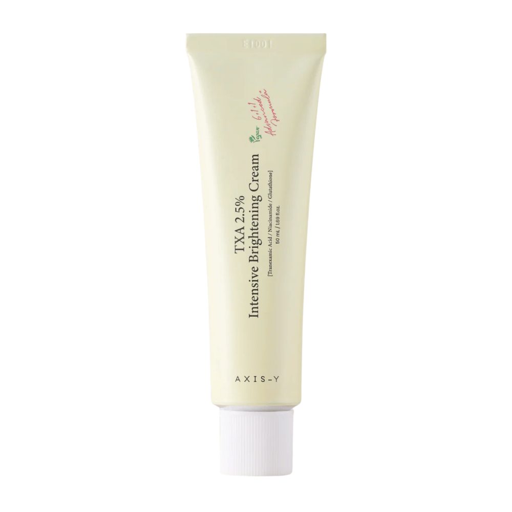 Reines Produktbild von AXIS - Y TXA 2.5% Intensive Brightening Cream im Hochformat mit Fokus auf das stilvolle Design und das Brightening-Konzept.