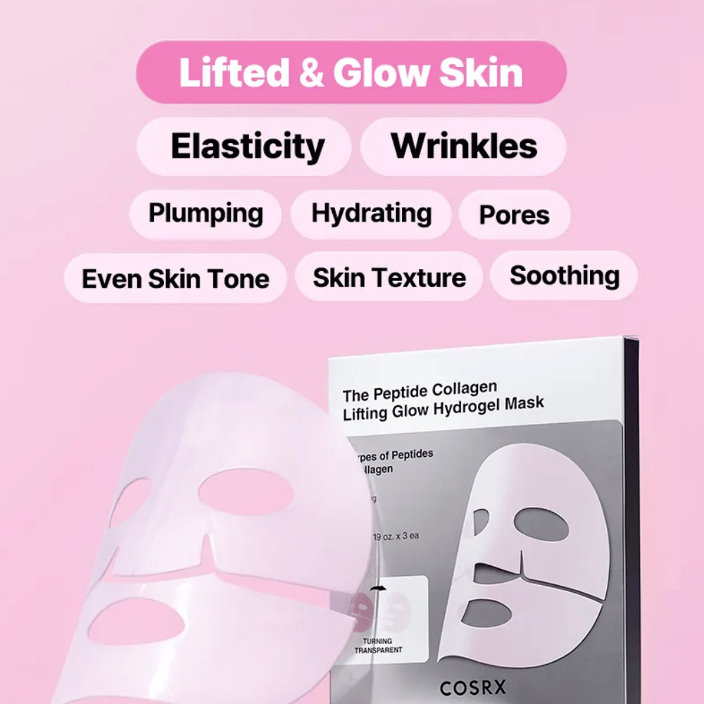COSRX Peptide Collagen Maske – verbessert Elastizität, Feuchtigkeit, Hautton und Struktur für eine gleichmäßige und strahlende Haut.