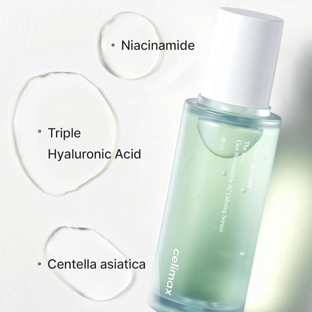 Celimax The Real Cica Niacinamide AC Calming Serum mit Centella, Niacinamid und Hyaluronsäure