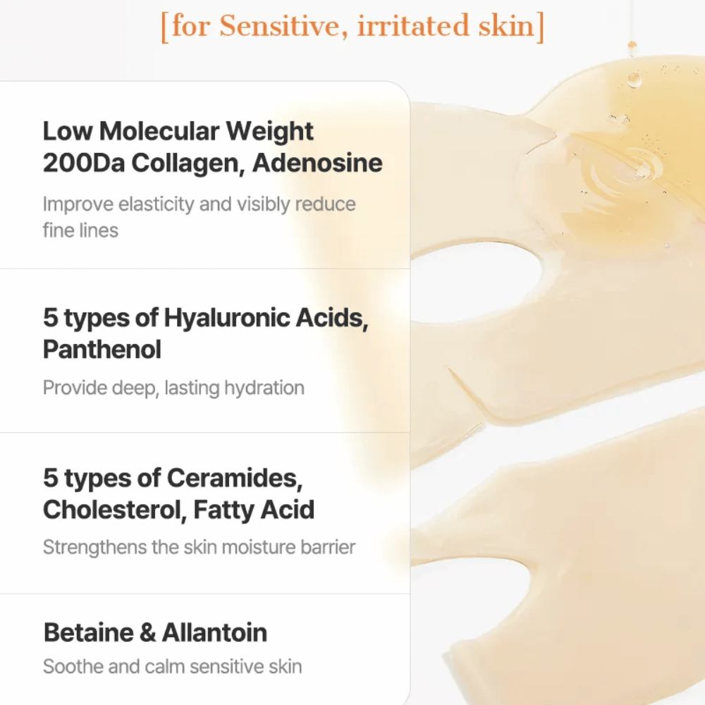 COSRX Alpha-Arbutin Discoloration Care Hydrogel-Maske mit Ceramiden, Hyaluronsäure und Panthenol – beruhigendes sheet mask für empfindliche und gereizte Haut.