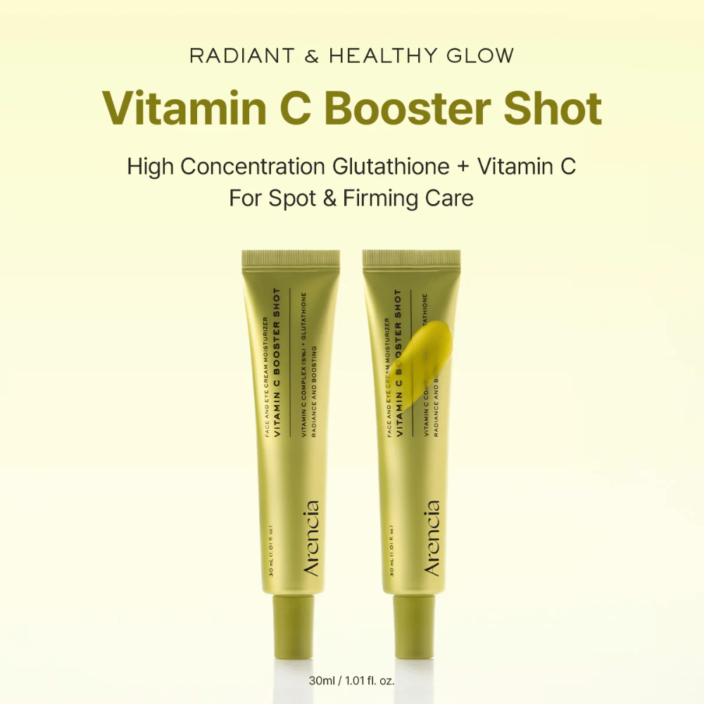 Arencia Vitamin C Booster Shot strahlender Glanz – Vitamin C-Serum mit Glutathion, das Leuchtkraft, einen gleichmäßigeren Hautton und festere Haut verleiht