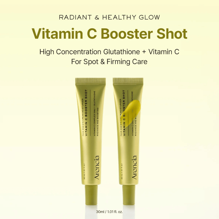 Arencia Vitamin C Booster Shot strahlender Glanz – Vitamin C-Serum mit Glutathion, das Leuchtkraft, einen gleichmäßigeren Hautton und festere Haut verleiht