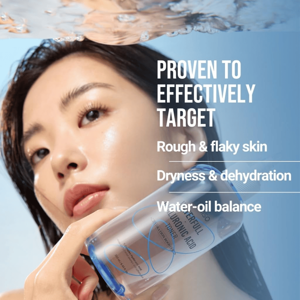 Jumiso Waterfull Hyaluronic Acid Gesichtswasser 250 ml – intensive feuchtigkeitstoner die Trockenheit, schuppige Haut und unbalancierte Feuchtigkeits- und Ölwerte entgegenwirkt