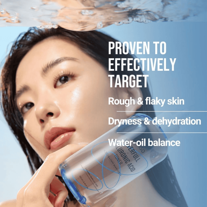 Jumiso Waterfull Hyaluronic Acid Gesichtswasser 250 ml – intensive feuchtigkeitstoner die Trockenheit, schuppige Haut und unbalancierte Feuchtigkeits- und Ölwerte entgegenwirkt