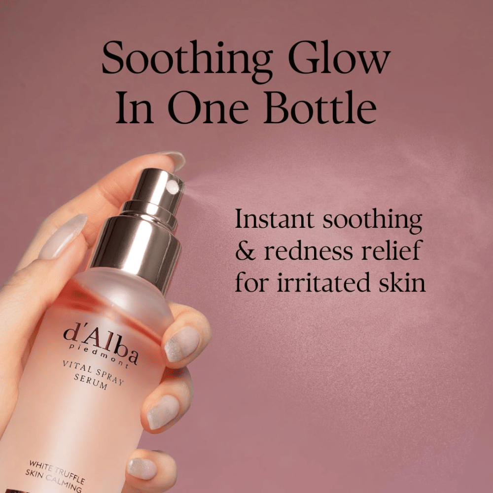d'Alba White Truffle Vital Spray Serum – feuchtigkeitsspendendes Gesichtsspray, das gereizte Haut beruhigt und ihr Strahlkraft verleiht