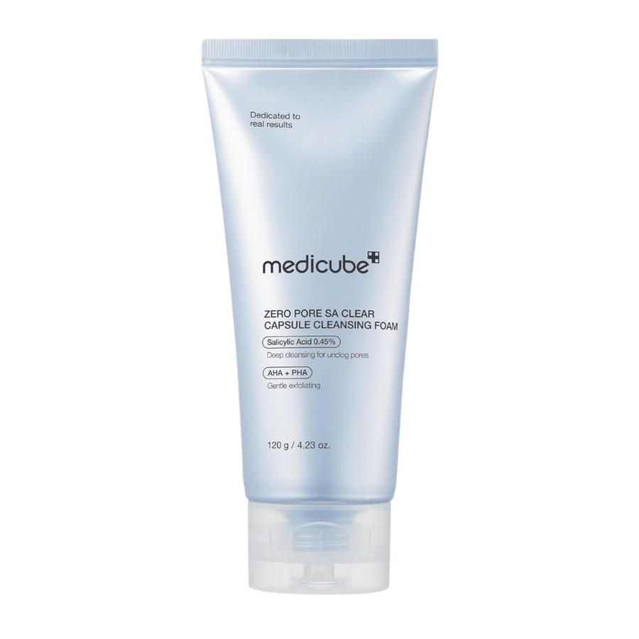 Medicube Zero Pore SA Clear Capsule Cleansing Foam 120 g – milde aber effektive Reinigung mit Salicylsäure, AHA und PHA für klarere Haut.