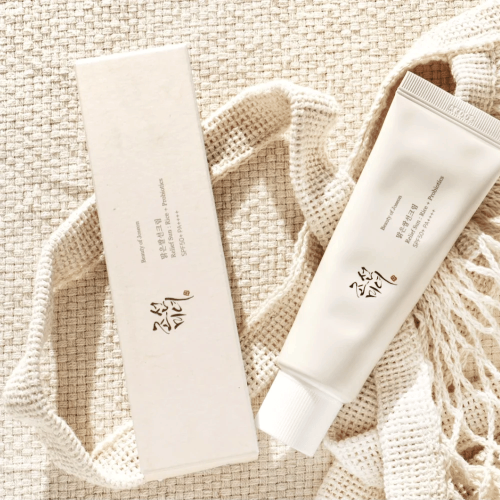 Beauty of Joseon Relief Sun SPF50+ PA++++ 50ml – leichte Sonnencreme mit Reisextrakt und Probiotika für täglichen Sonnenschutz und Feuchtigkeitspflege.