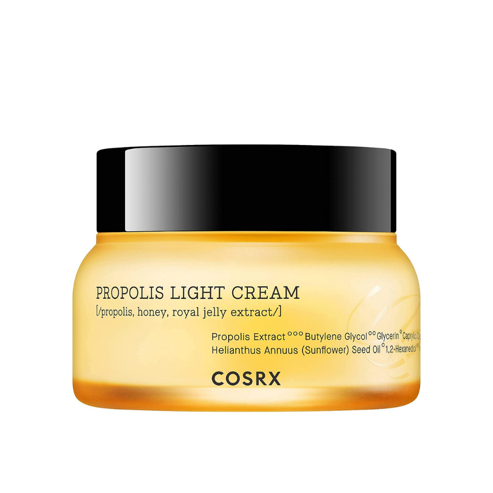 COSRX Full Fit Propolis Light Cream 65ml mit schwarzem Bienenpropolis-Komplex für Antioxidantien.
