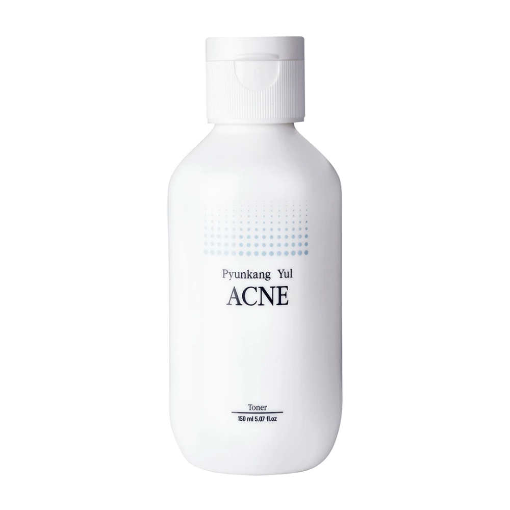 Eine Flasche Pyunkang Yul Acne Toner 150ml auf weißem Hintergrund.